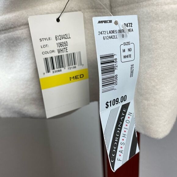 NWT Anne Klein Ivory White Wool Blend Jacket Size M - Picture 6 of 9